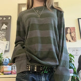 Cyflymder Y2k Grunge Shirt Vintage Aesthetic Graphic Baggy Long Sleeve Top Women Teen Girl Emo Harajuku Gothic Oversized Tee