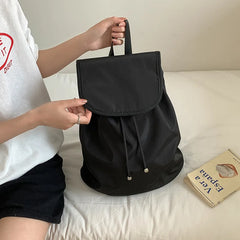 Cyflymder Korean Women Backpacks Vintage Y2k Aesthetic Streetwear Schoolbag Casual All Match Simple Backpack for College Students