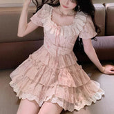 Cyflymder French Style Sweet Elegant New 2 Piece Sets Women Cute Bow Y2k Tops + Cake Skirts Harajuku Female Korean Popular Clothing 2025