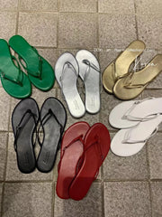 Cyflymder Beach Shoes Rubber Flip Flops Slippers Soft Sabot Hawaiian Comfort Spring Shoes Women Slippers For Swimming Pool Rubber Flip Fl