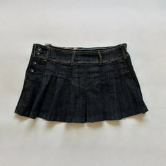 Cyflymder Streetwear Y2K Vintage Denim Suit Skirt Sets Womens Outfits Black Sexy Hollow Vest Suspenders Harajuku Goth Zipper Pleated Skirt