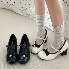 Cyflymder Womens Derby Shoes All-Match Female Footwear Leather Comfortable On Heels Dress Summer New Spring Mary Janes Summer Shoes Ladies