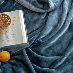 Cyflymder Nordic Solid Flannel Blankets Warm Multifunctional Sleeping Blanket for Office Home Queen King Size Bedspread for All Seasons