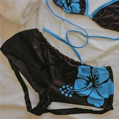 Cyflymder Summer Sexy Split Bikini Women Swimsuit Black Hot Pants Sports Beach Style Swimwear New Y2k Fashion Bathing Suit Two Piece