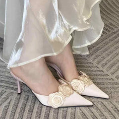 Cyflymder Elegant High Heeled Shoes Pointed Toe Woman Sandals Summer 2025 Fashion Pumps New Luxury Chaussure