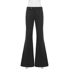 Cyflymder Y2K Polka Dot Print Low‑Rise Flare Sweatpants Women Drawstring Waist Soft Knit Slim Bootcut Casual Long Trousers
