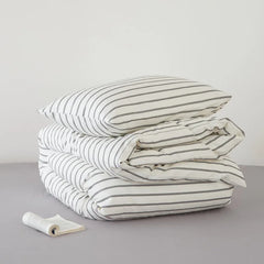 Cyflymder Nordic Style Pure Cotton Solid Bedding Sets Luxury Skin-Friendly Duvet Cover Fitted Sheet Pillowcase Single Queen Size Quilt Set