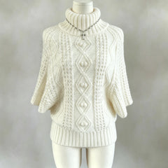 Cyflymder High collar Coquette Maiden Sweater Vintage Y2K Women Pullover Clothing Casual Dainty Sweet Playful Slim Long Sleeve Knitwear