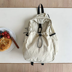 Cyflymder Nylon Solid All Match Casual Schoolbags Students Fashion Simple Bags for Women Korean Preppy Y2k Aesthetic Backpacks Streetwear