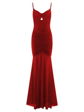 Cyflymder Elegant Sleeveless Maxi Dress with Ruched Detailing and Cutout Front Spaghetti Strap Backless Design for Women