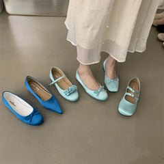 Cyflymder Square Toe Shoes Woman Comfortable And Elegant Modis Female Footwear Casual Sneaker Dress Summer New Rubber Flat Silk Lace-