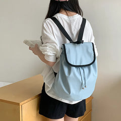 Cyflymder Korean Women Backpacks Vintage Y2k Aesthetic Streetwear Schoolbag Casual All Match Simple Backpack for College Students