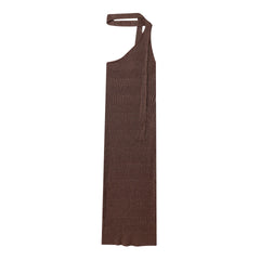Cyflymder Women's Summer Elegant Sleeveless Dress Solid Scarf Collar Backless Decoration Female Fashion Asymmetric Long Dress