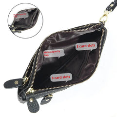 Cyflymder New Fashionable Simple Long Women's Wallet Fashionable Genuine Leather Handbag Korean Style Thin Car Sewing Line Zipper Handbag