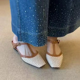 Cyflymder Fashionable slippers women's hollowed-out shallow slippers, 2025 summer casual best-selling low-heeled comfortable women's shoes