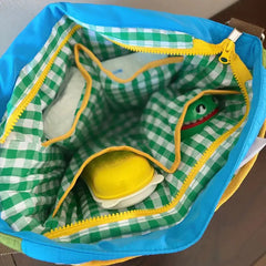 Cyflymder Ins Handheld Shoulder Bag Multi Functional Large Capacity Embroidered Square Bags