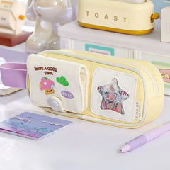 Cyflymder New Kawaii Detachable Card Pen Organizer Large Capacity Pencil Case for School Ins Aesthetic Stationery Bag Back To School