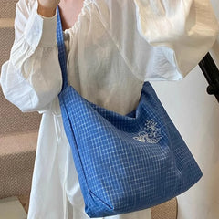 Cyflymder Vintage Y2k Aesthetic All Match Shoulder Bag Cartoon Kawaii Dog Striped Women's Handbags Streetwear Grunge Casual Crossbody Bags