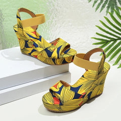 Cyflymder Elegant Woman Heeled Shoes Summer Foreign Trade New Platform Platform Wedge Sandals Women'S Comfort Beach 54356