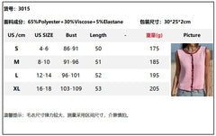 Cyflymder Summer New Women's Clothing Contrasting Color Hook Edge Vest Sleeveless Spice Girl Sweater