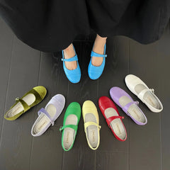 Cyflymder Fashionable Vintage Women's Shoes New Spring Style Single Cushioning Versatile Mary Jane Shoes Adult Ladies Flat Shoes