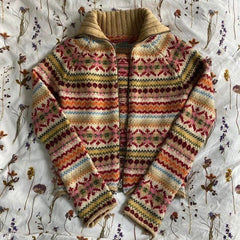 Cyflymder Harajuku womens sweater cardigan fashion retro grunge chic cute emo girls geometric Y2K pattern stripes everyday casual cardigan