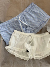 Cyflymder White Drawstring Short Pants Women Summer Streetwear Casual Elastic High Waist Home Underwear Vintage Chic Preppy Style Shorts
