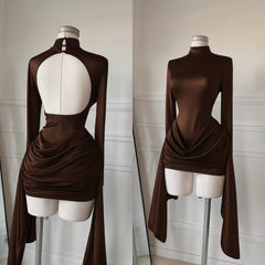 Cyflymder Sexy Backless Y2k Mini Dress Women Y2K Harajuku Ruffled Dress Vintage Cute Party Slim Fit Dress New