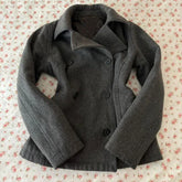 Cyflymder Harajuku Fashion Vintage Coat Y2K Daily Women Minimalist Clothing Aesthetic Slim Cardigan Advanced Classic Chic Korean Surcoat