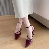 Cyflymder New Summer High Heels Women Sandals Fashion Pointed Toe Buckle Strap Elegant Party Banquet Dress Shoes