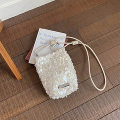 Cyflymder New Mini Sequins Crossbody Bags for Women Designer Evening Party Bling Bling Shoulder Bags Handbags and Purses New Trendy