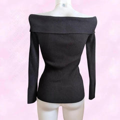 Cyflymder Slim Korean Y2K Harajuku Long Sleeve Woman's Straight shoulders Clothing 90s Female Classic Sweater Aesthetic Daily Zip Knitwear