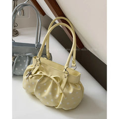 Cyflymder Fashion Tote Arge Capacity Single Shoulder Underarm Cloud Bags Sweet Handheld Polka Dot Bag for Women New