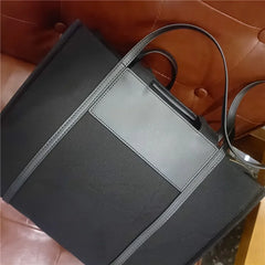 Cyflymder Large Canvas Bag For Women Handbags Commuting big Tote Bag ladies Portable Business Briefcase female Shoulder Bags bolsas black