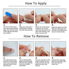 Cyflymder 10Pcs French Cat Eye Handmade Press on Nails Pink Bow Fake Nails Wearable Stick-on Nail Full Cover False Nails Uñas Postizas 네일팁