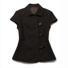 Cyflymder New Vintage Office Lady Y2K Goth Shirt Slim Waist Elegant All-match Flying Sleeve Blouses Creativity Ruched Casual Moda Blusas