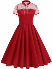 Cyflymder Women Spring Summer Pin Up Casual Party Dress 2026 Retro Robe 60s 50s Vintage Rockabilly 1960s 1950s Swing Dress Vestidos