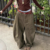 Cyflymder Y2K American Large Size Waed Knife Jeans Women's New Sle Spicy Bf Retro Floor Length Wide Leg Pants Casual High Waist