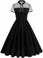 Cyflymder Women Spring Summer Pin Up Casual Party Dress 2026 Retro Robe 60s 50s Vintage Rockabilly 1960s 1950s Swing Dress Vestidos