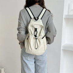 Cyflymder Nylon Solid All Match Casual Schoolbags Students Fashion Simple Bags for Women Korean Preppy Y2k Aesthetic Backpacks Streetwear