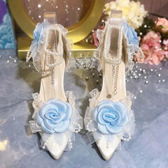 Cyflymder fashionable heels Lolita y2k heels high heels for woman lolita shoes pink heels heels designer luxury bridal wedding heel pearl