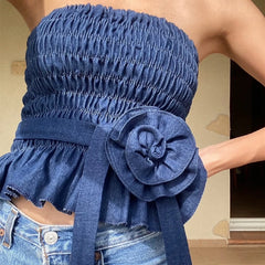 Cyflymder WhereMery Sexy Y2K Aesthetic Knitted Tube Top Off Back Sticker Folded Tank Top Summer Club Party Casual Lady Streetwear Vest