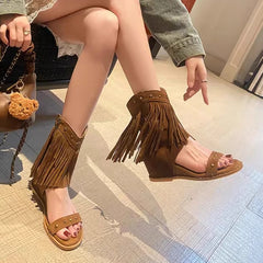 Cyflymder Summer Pointed-toe, lace-up, sexy sandals, long boots, stiletto boots