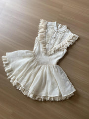 Cyflymder Sweet Vintage White Lace Women Dress Y2k Sleeveless Embroidery Slim Princess Summer Dress Harajuku Female Retro Party Outfit New