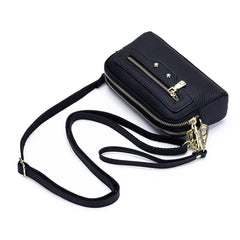 Cyflymder Genuine Leather ladies Clutch wallet Wrist purse Cowhide Women Shoulder Bag Fashion Crossbody Bag for ladies Cell phone bag