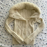 Cyflymder Aesthetic Sweater Y2K Women Solid Knitwear Fashion Casual Daily Long Sleeve Cardigan Soft Vintage Minimalist Tide Artsy Clothing