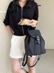 Cyflymder Fashion Simple Design Unisex Oxford Backpack College Women's Shoulder Back Beach Bag School Casual Korean Style Bagpack