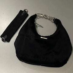 Cyflymder Vintage Women Underarm Bags,Designer Nylon Lightweight Casual Crescent Handbags,Versatile Fashion Shoulder Bag Purse for Commute