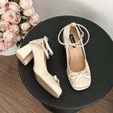 Cyflymder Lolita Shoes Brief Pumps Increasing Height Chunky Sandals 2025 Clogs for Women Shallow Mouth Sexy Heels Mary Jane Sweet Block Bo