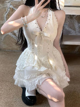 Cyflymder Y2K Kawaii Mini Dress Women Fashion Party Lace Ruffles Patchwork Dresses Summer Korean Sexy Halter Bodycon Design Vestidos New